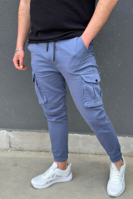 LACING POCKET ONE COLOR CARGO PANTS BLUE/BLU 