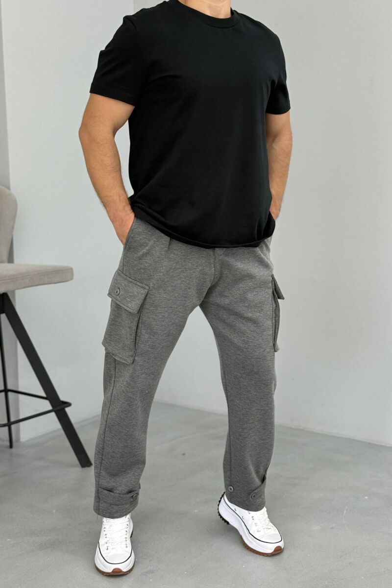 LACING POCKETS DETAIL MEN PANTS GREY/GRI - 2