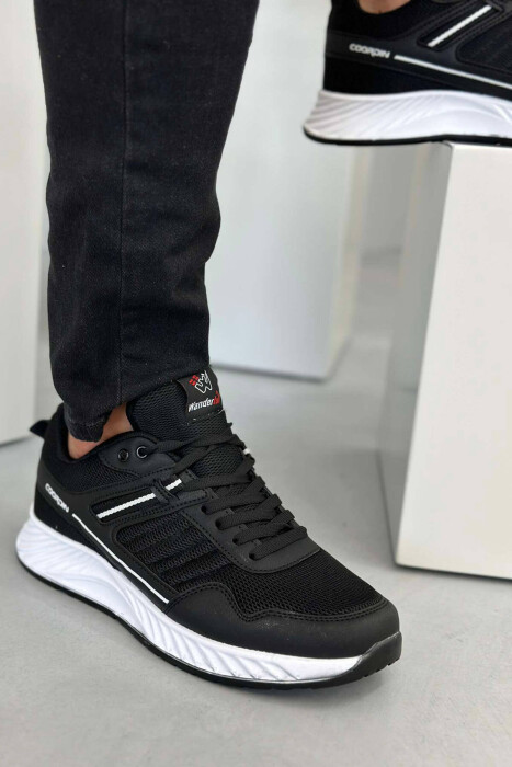 LACING RUNNING MEN SNEAKERS BLACK-WHITE/ZB - 3