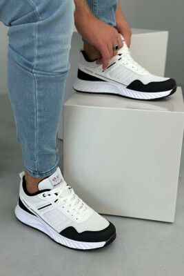 LACING RUNNING MEN SNEAKERS WHITE-BLACK/BAZE 