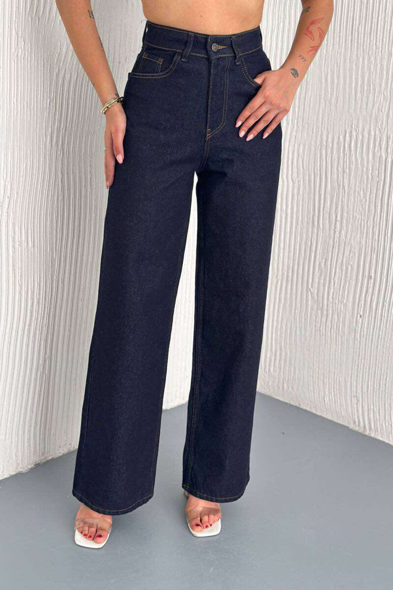 LACING SHIRT+JEANS DENIM WOMEN SET IN DARK BLUE COLOR - 4