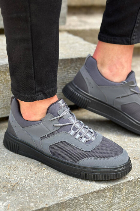 LACING SIMPLE MAN SHOES DARK GREY/GEE - 2