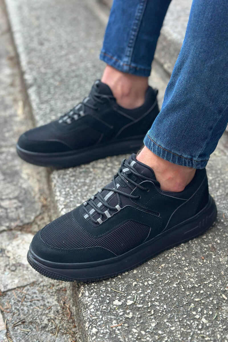 LACING SIMPLE MAN SNEAKERS BLACK/ E ZEZE - 1