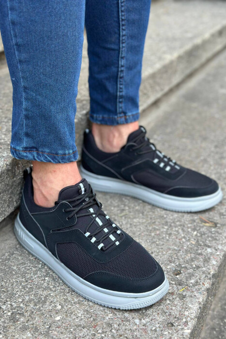 LACING SIMPLE MAN SNEAKERS BLACK-GREY/ZEGR 