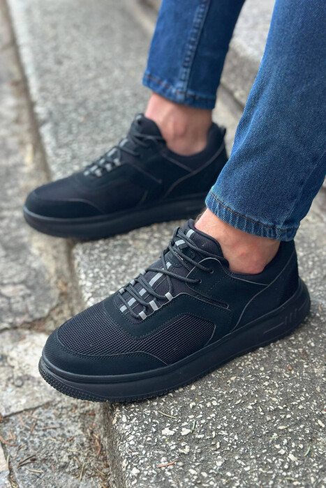 LACING SIMPLE MAN SNEAKERS BLACK/ E ZEZE 