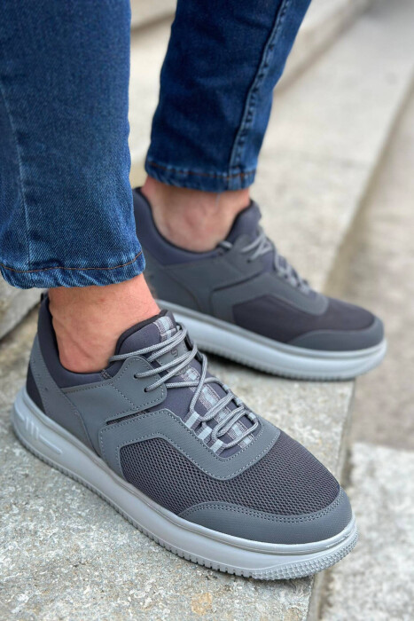 LACING SIMPLE MAN SNEAKERS DARK GREY/GEE - 1