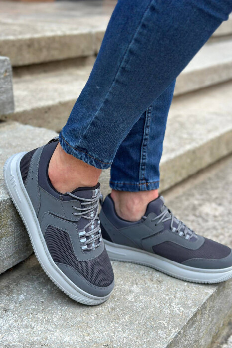 LACING SIMPLE MAN SNEAKERS DARK GREY/GEE - 3