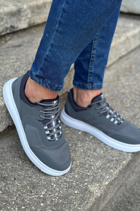 LACING SIMPLE MAN SNEAKERS GREY-WHITE/GRBA 