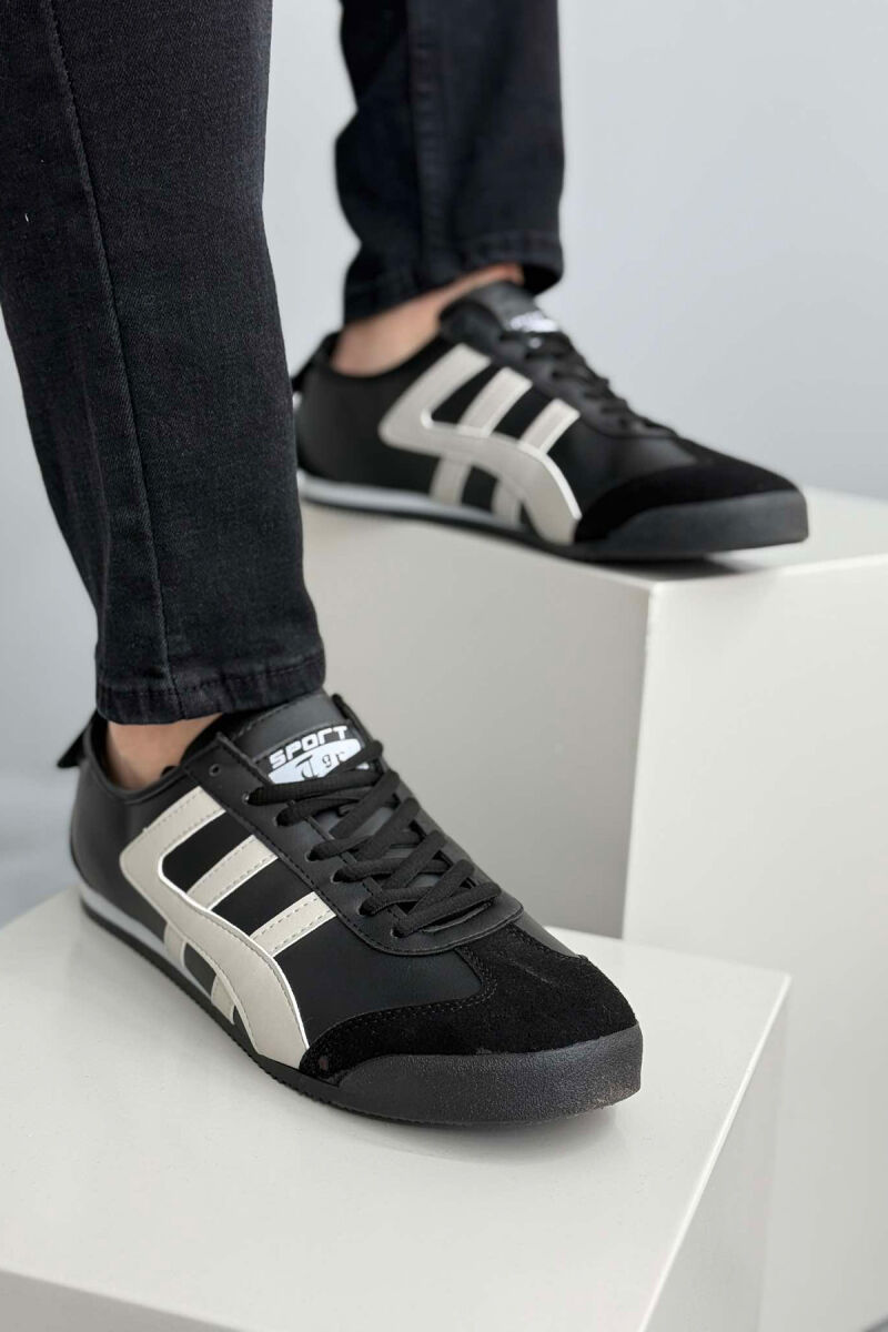 LACING SIMPLE MEN SNEAKERS BLACK/ E ZEZE - 1