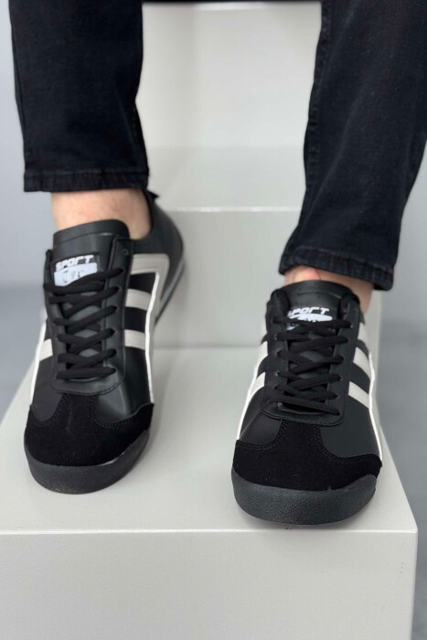 LACING SIMPLE MEN SNEAKERS BLACK/ E ZEZE - 2