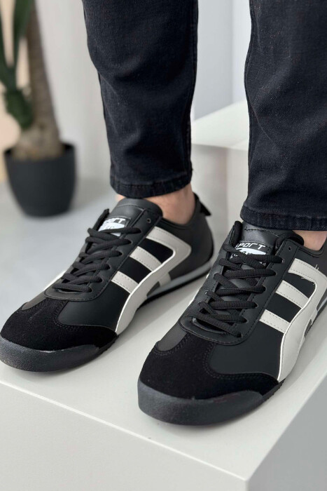 LACING SIMPLE MEN SNEAKERS BLACK/ E ZEZE - 4