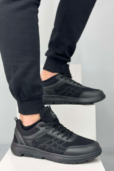 LACING SIMPLE MEN SNEAKERS BLACK/ E ZEZE - 3