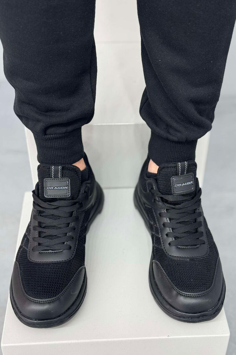 LACING SIMPLE MEN SNEAKERS BLACK/ E ZEZE - 5