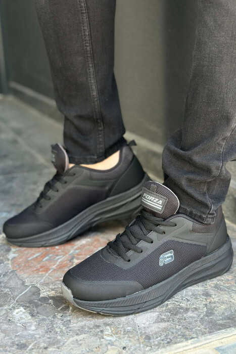 LACING SIMPLE MEN SNEAKERS BLACK/ E ZEZE 