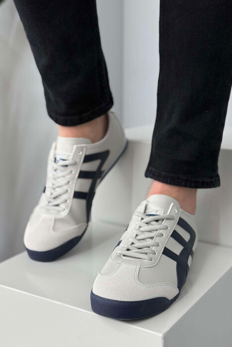 LACING SIMPLE MEN SNEAKERS GREY-BLUE/ GRBL - 2