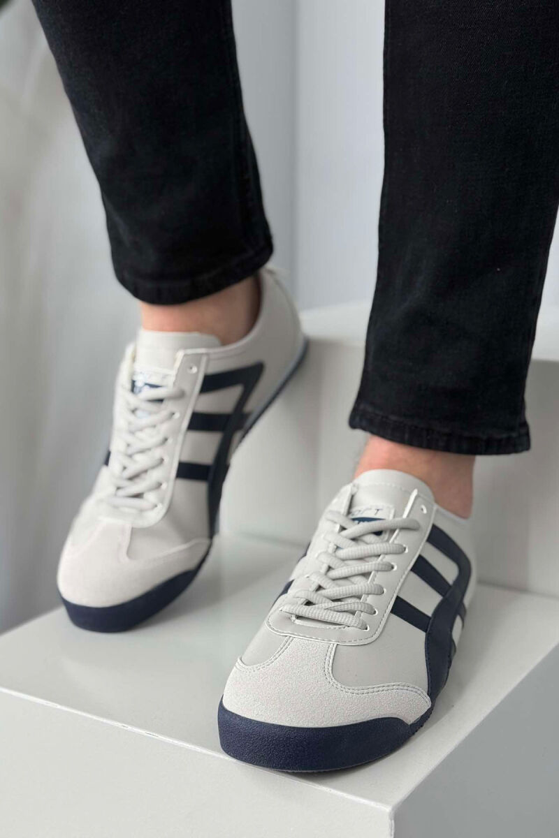 LACING SIMPLE MEN SNEAKERS GREY-BLUE/ GRBL - 2