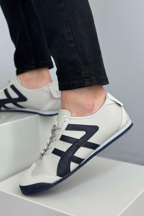 LACING SIMPLE MEN SNEAKERS GREY-BLUE/ GRBL - 3