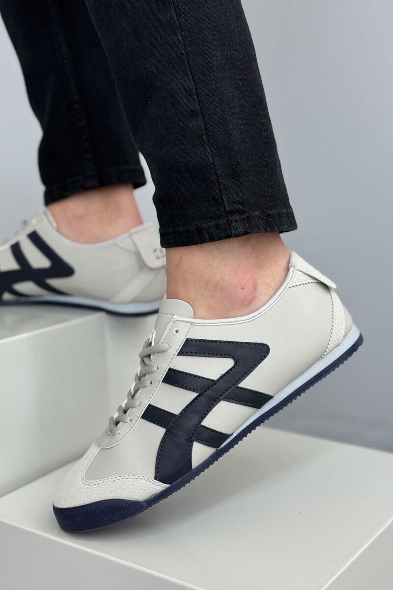 LACING SIMPLE MEN SNEAKERS GREY-BLUE/ GRBL - 3