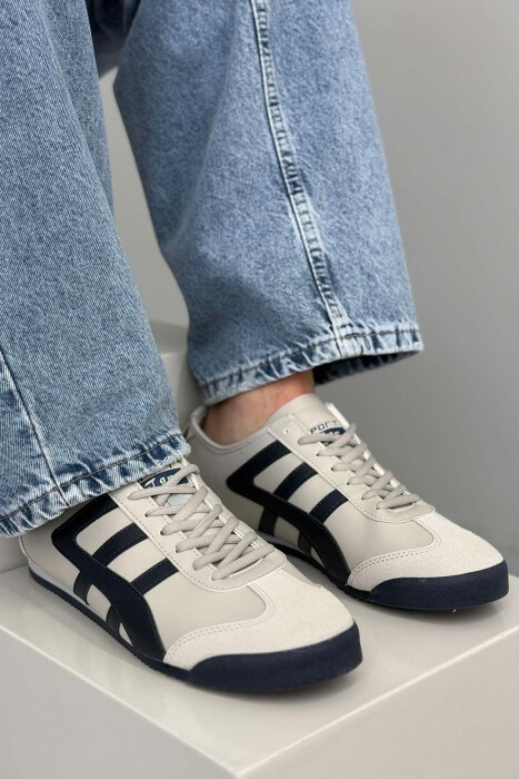 LACING SIMPLE MEN SNEAKERS GREY-BLUE/ GRBL - 6