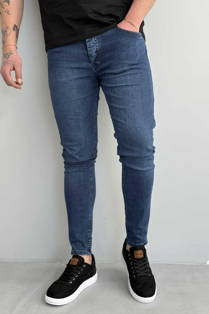 LACING SIMPLE ONE COLOR MEN SNEAKERS BLACK-WHITE/ZEBA - 4