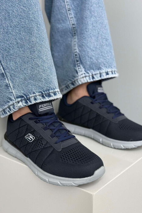 LACING SIMPLE PLATFORM MEN SNEAKERS BLUE/BLU 