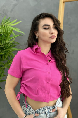 LACING SIMPLE WOMAN SHIRT FUCHSIA/CIKLAMI 