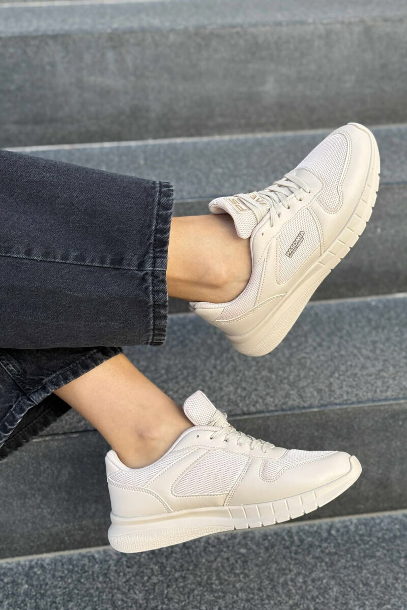 LACING SIMPLE WOMAN SNEAKERS BEIGE/BEZHE - 1