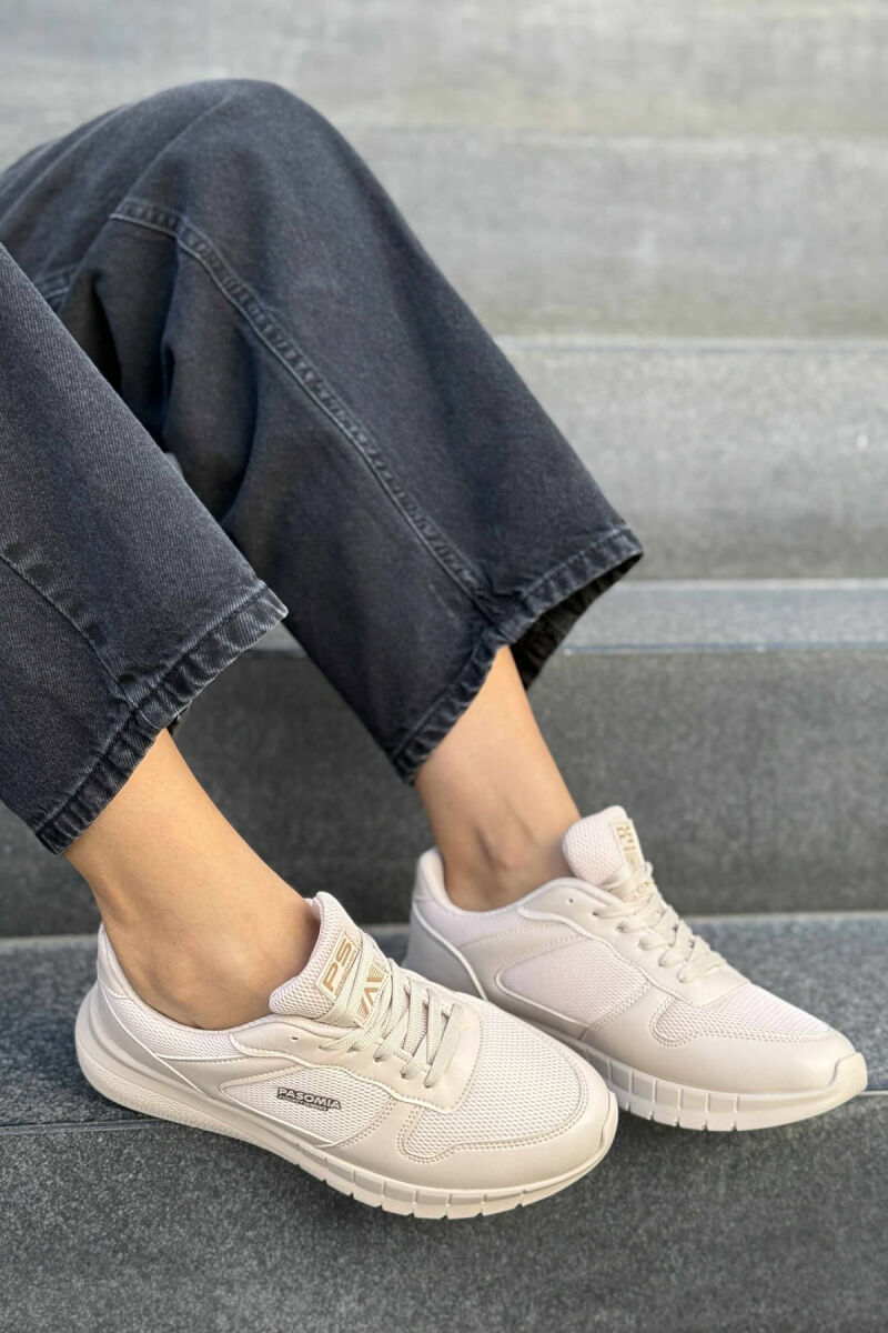 LACING SIMPLE WOMAN SNEAKERS BEIGE/BEZHE - 3