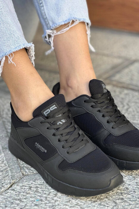 LACING SIMPLE WOMAN SNEAKERS BLACK/ E ZEZE - 4