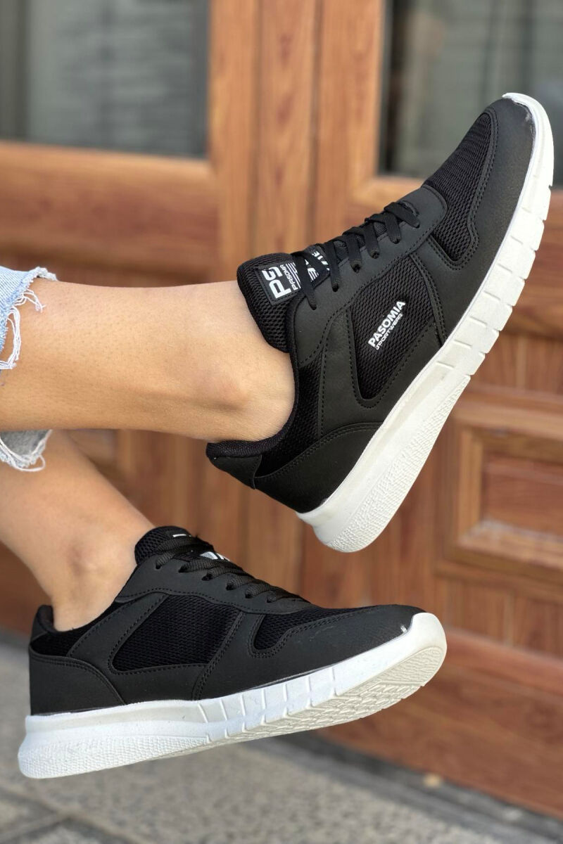 LACING SIMPLE WOMAN SNEAKERS BLACK-WHITE/ZB - 2