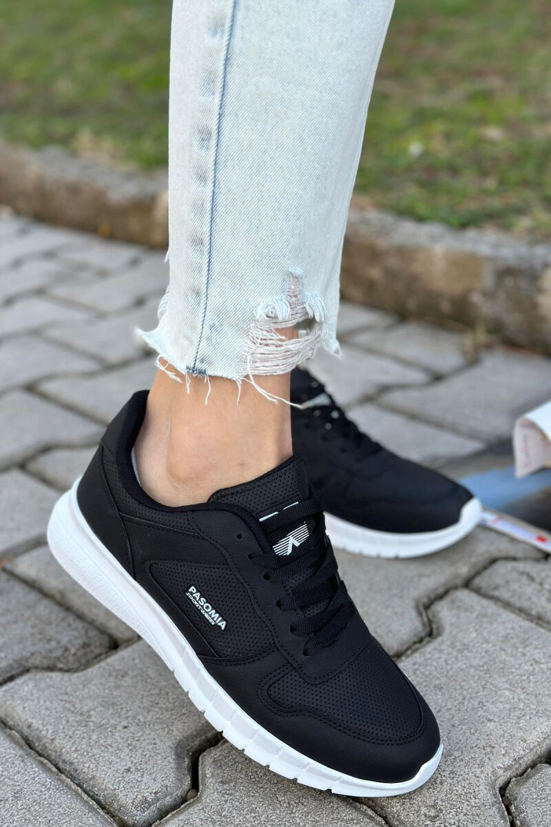 LACING SIMPLE WOMAN SNEAKERS LTH BLACK-WHITE/ZB LK - 2