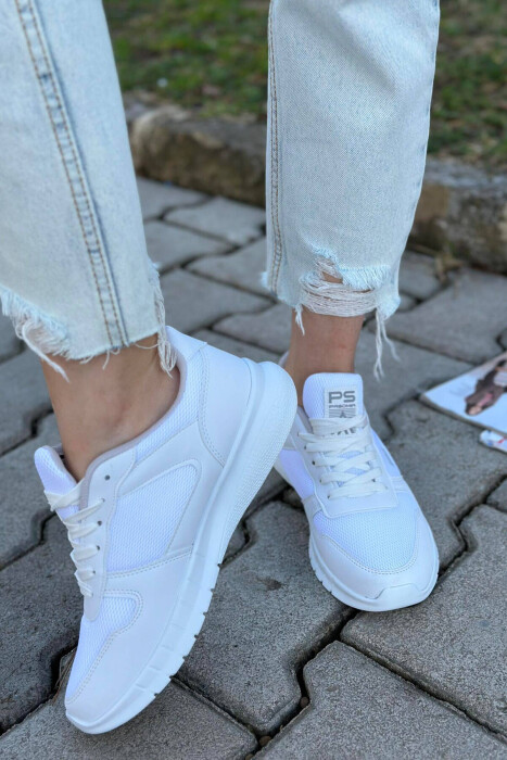 LACING SIMPLE WOMAN SNEAKERS WHITE-E BARDHE - 2