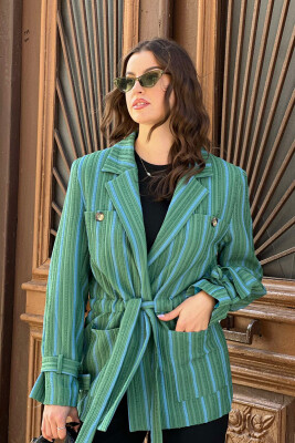 LACING STRIPES WOMEN JACKET GREEN/JESHILE 