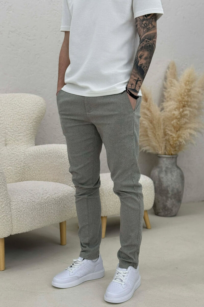 LACING WAIST MEN PANTS BEIGE/BEZHE - 1