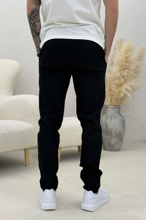 LACING WAIST MEN PANTS BLACK/ E ZEZE - 2