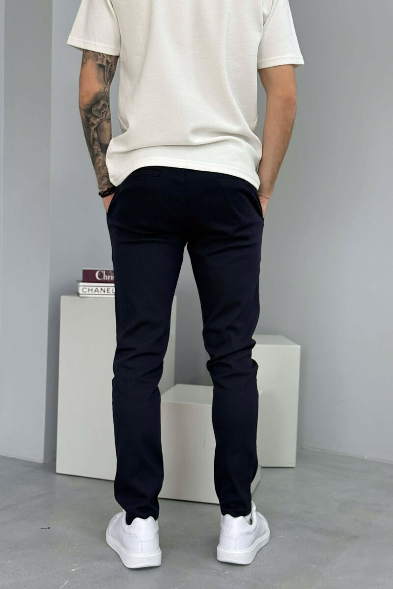 LACING WAIST MEN PANTS BLUE/BLU - 4