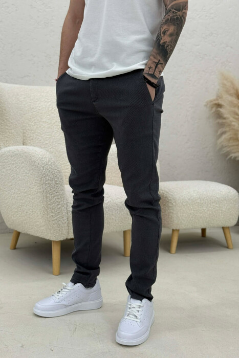 LACING WAIST MEN PANTS DARK GREY/GEE - 1