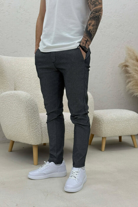 LACING WAIST MEN PANTS GREY/GRI - KLAUDIO FASHION