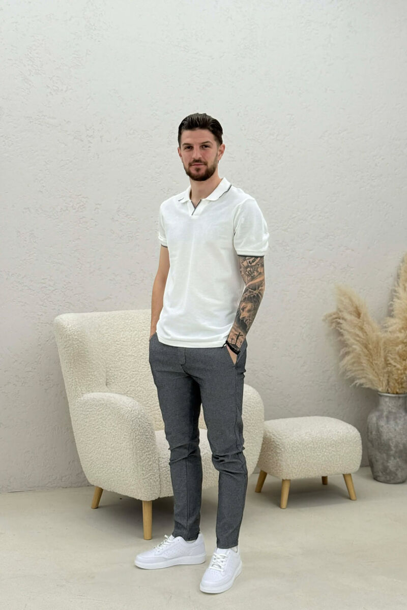 LACING WAIST MEN PANTS GREY/GRI - 3