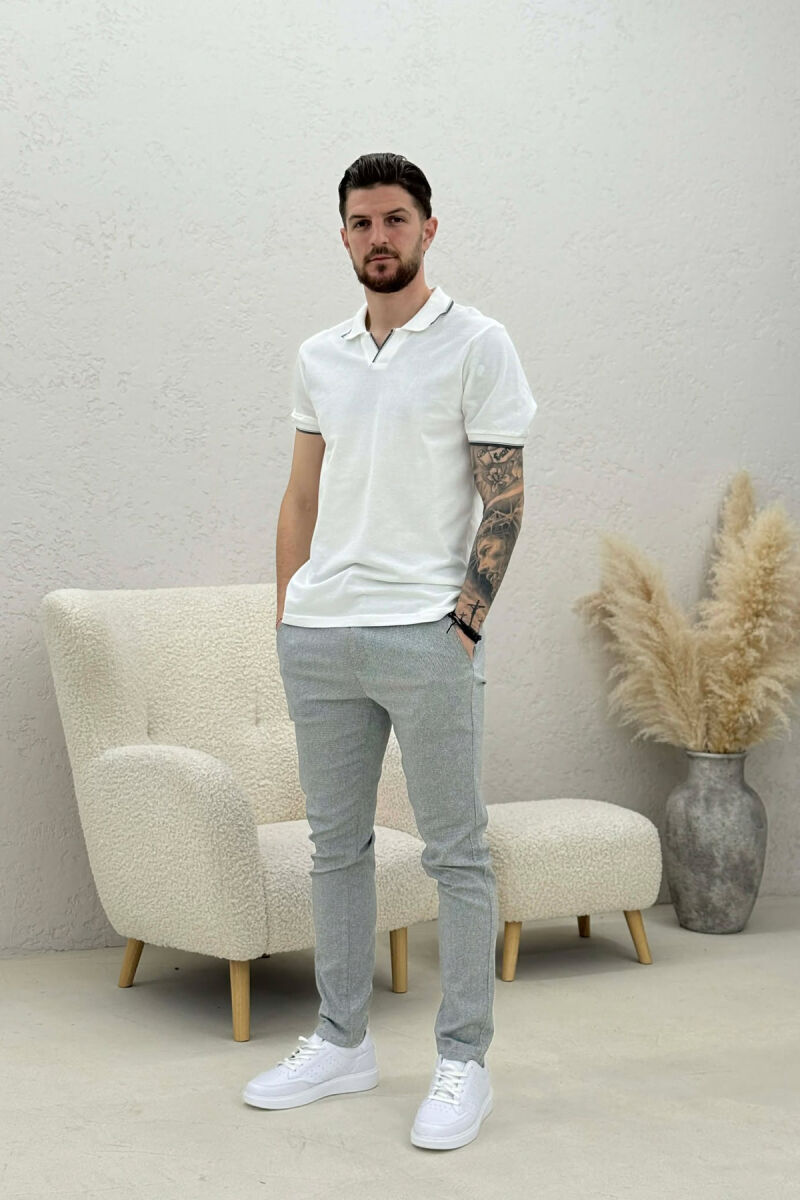 LACING WAIST MEN PANTS LIGHT GREY/GZ - 2