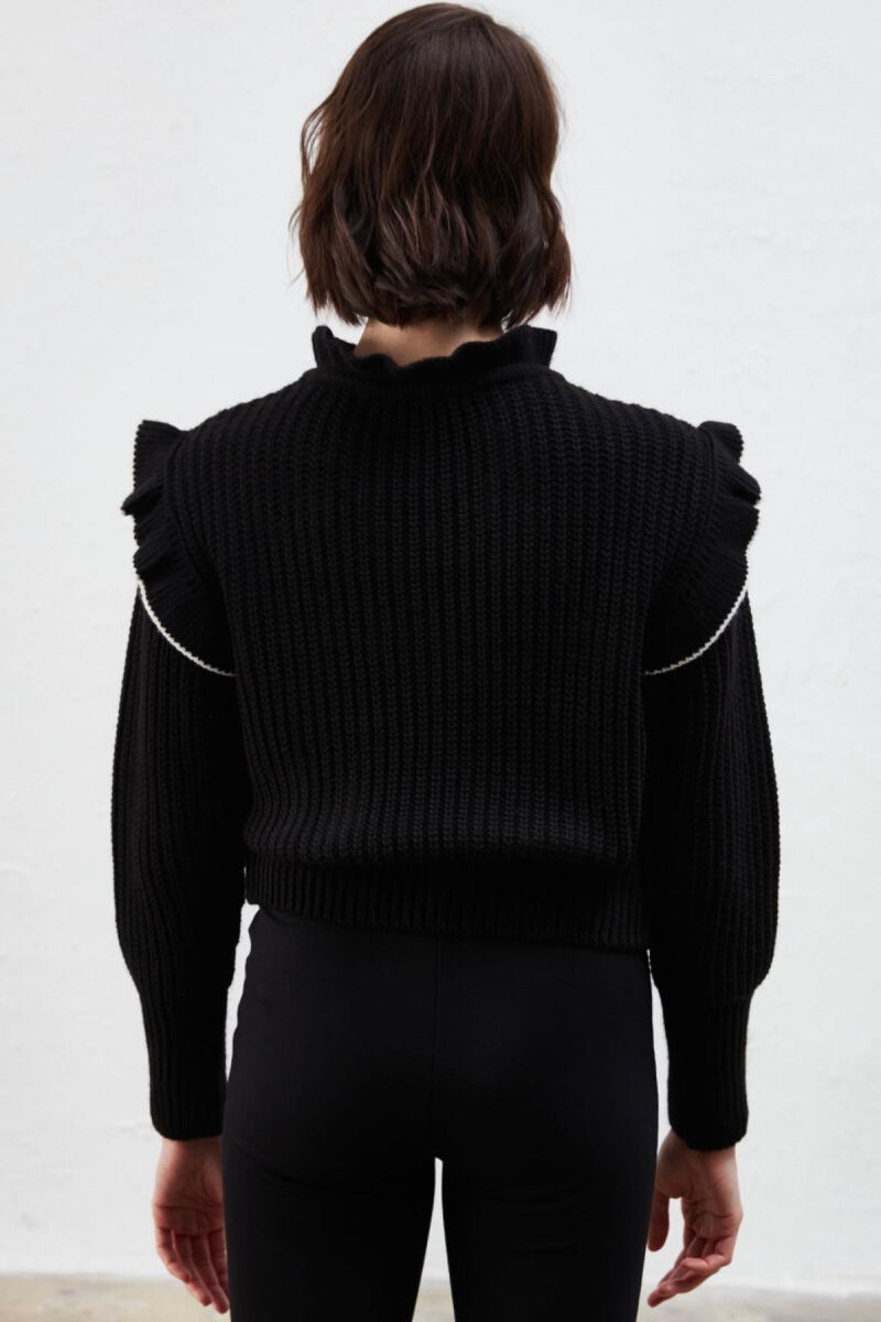 LACING WOMAN SWEATER BLACK/ E ZEZE - 2