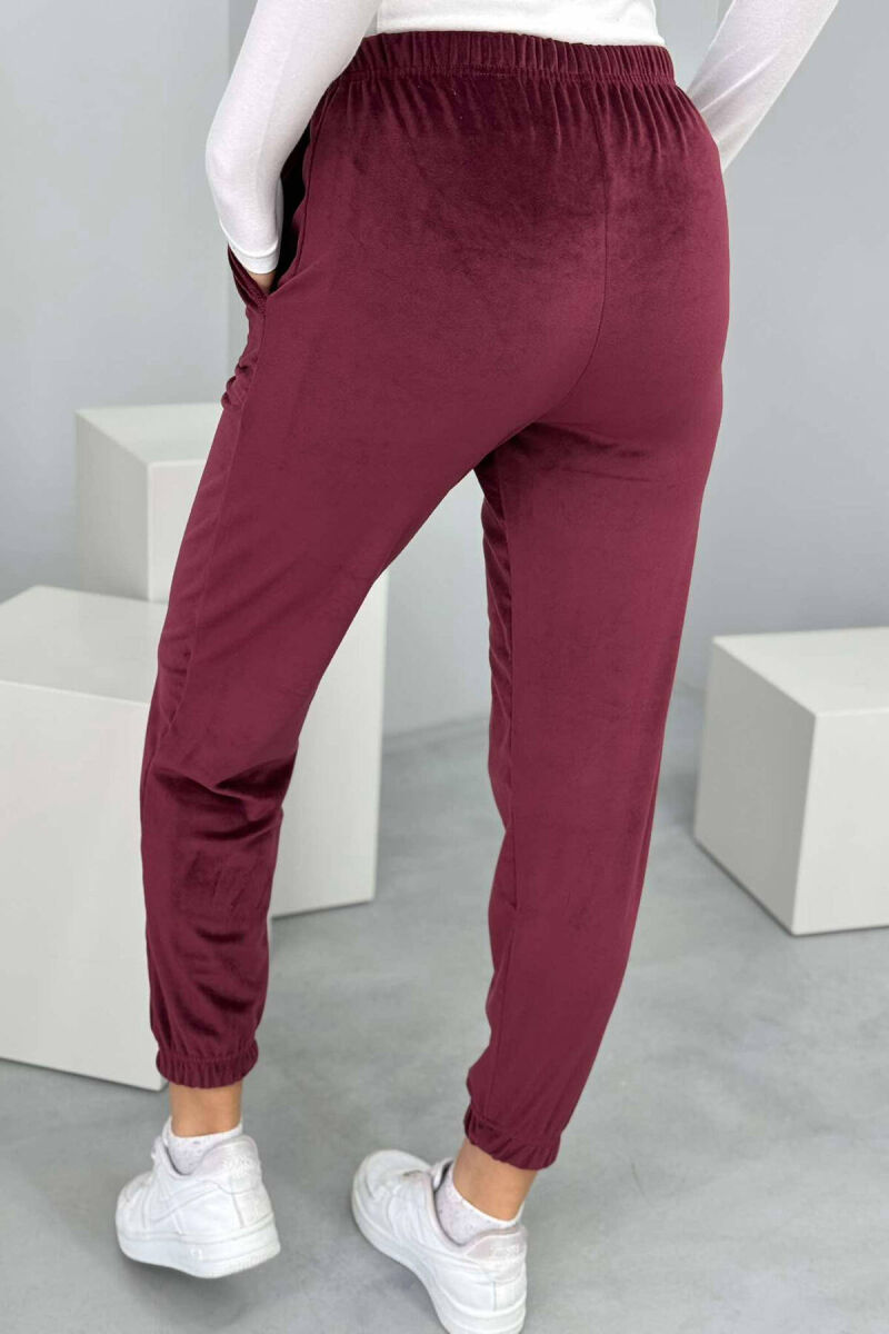 LACINGS WOMEN JOGGERS IN BURGUNDY COLOR - 8