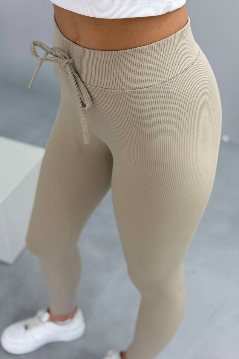  LACINGS WOMEN LEGGINGS IN BEIGE COLOR - 2