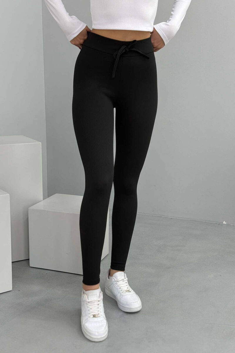  LACINGS WOMEN LEGGINGS IN BLACK COLOR - 1