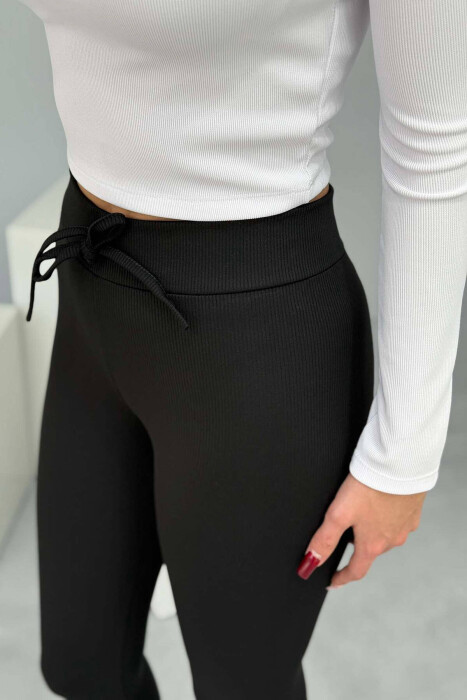  LACINGS WOMEN LEGGINGS IN BLACK COLOR - 3