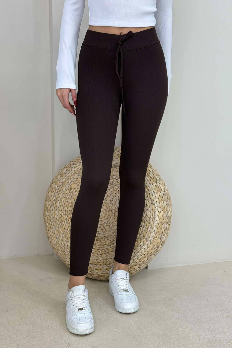  LACINGS WOMEN LEGGINGS IN BROWN COLOR - 2