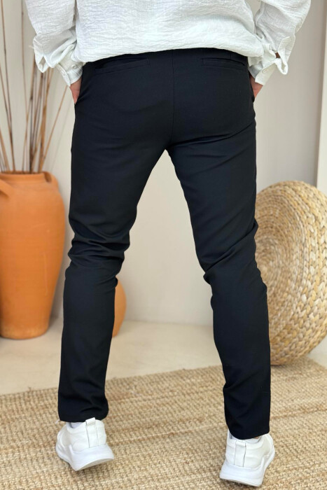 LACINGS DETAIL WIDE LEG MEN PANTS BLACK/ E ZEZE - 5