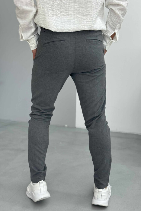 LACINGS DETAIL WIDE LEG MEN PANTS GREY/GRI - 3