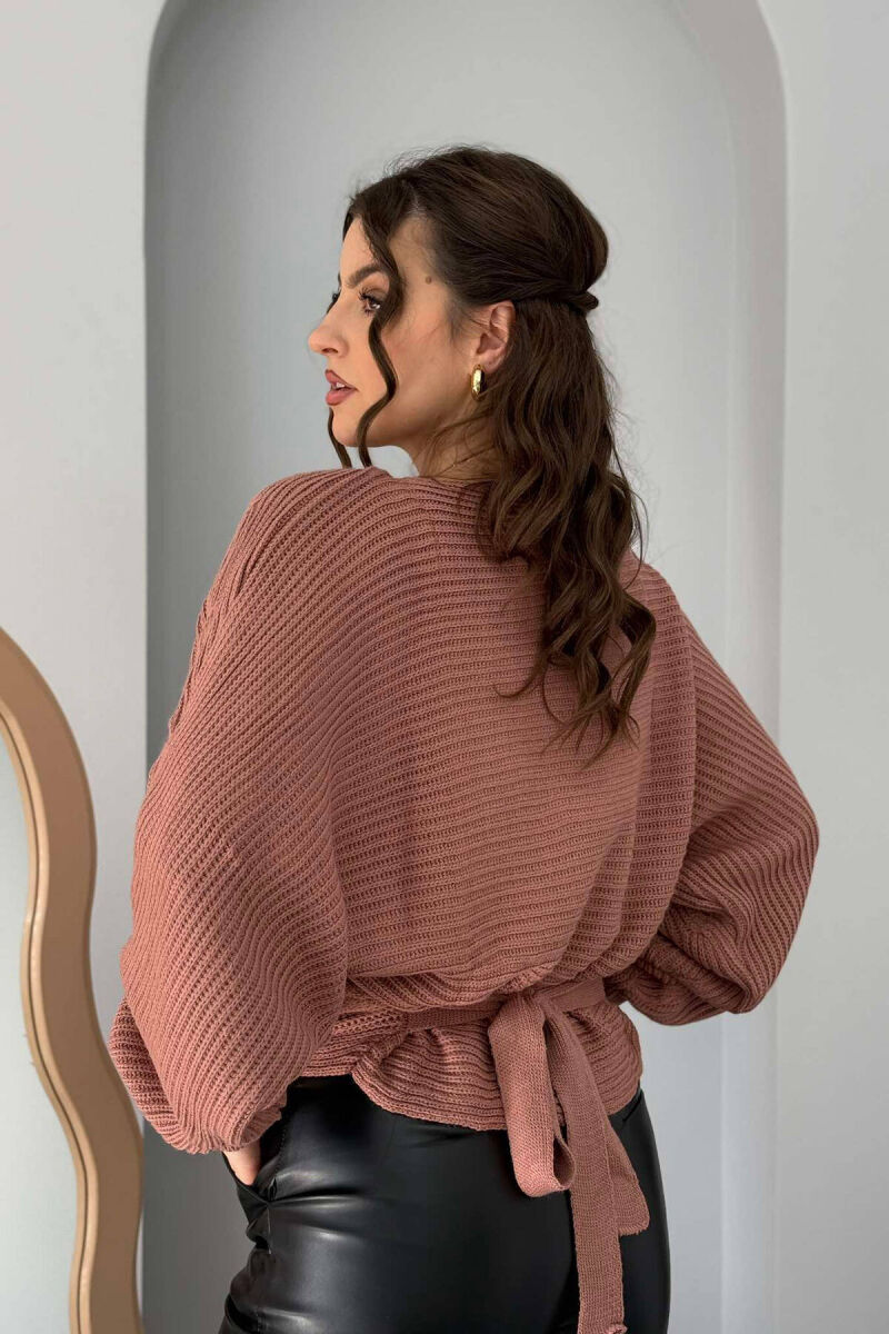 LACINGS KNITTED WOMEN SWEATER VINEGAR/UTHULL - 4