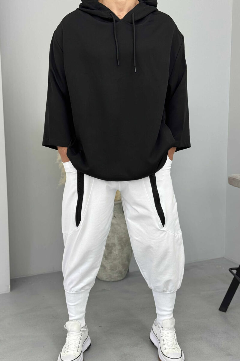 LACINGS POCKETS DETAIL MEN PANTS WHITE-E BARDHE - 1